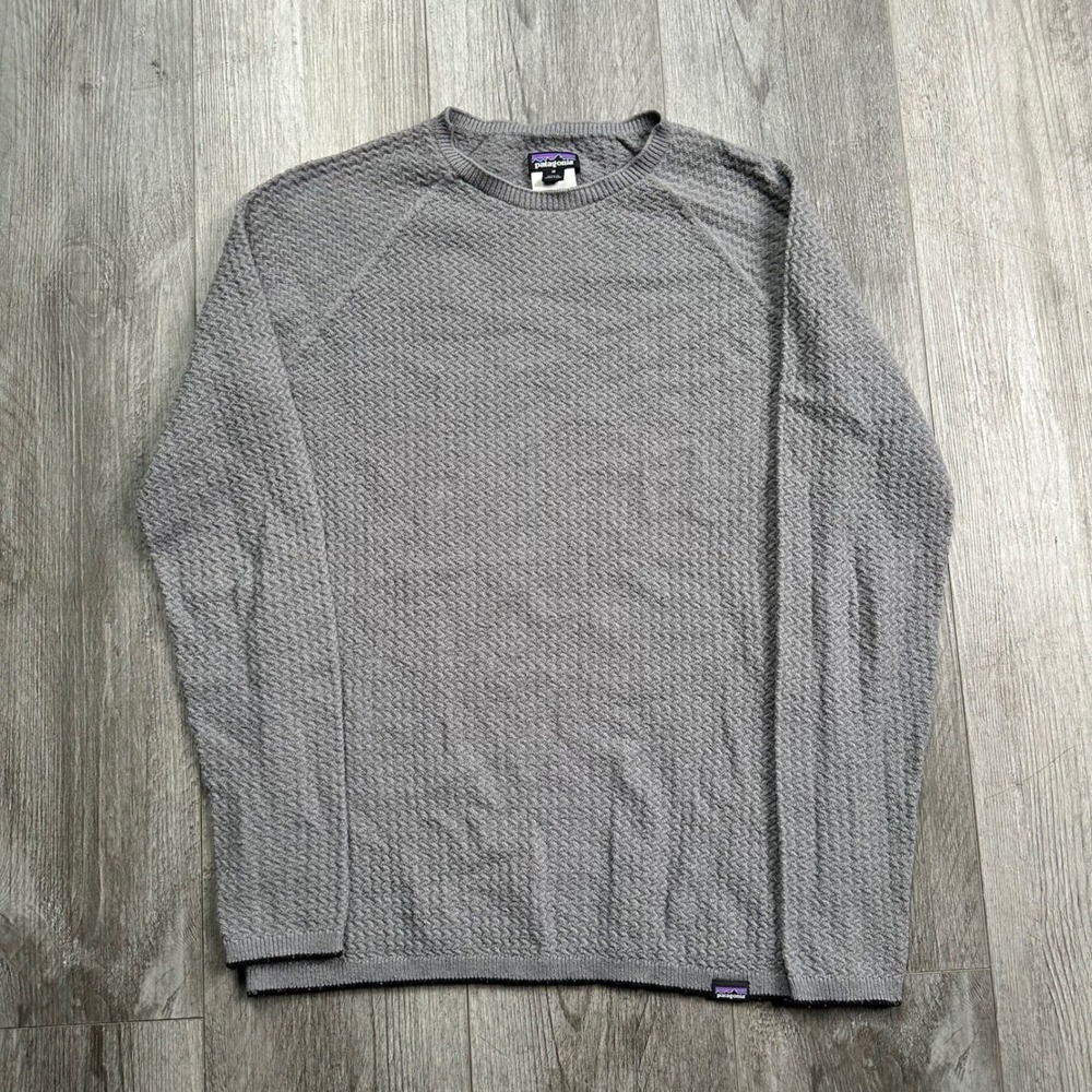 Patagonia Capilene merino air Textured Knit Longsleeve thermal Size M Gray